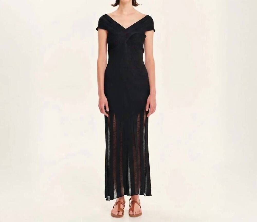 NEW KOURBELA magic sunsets knit maxi dress in black